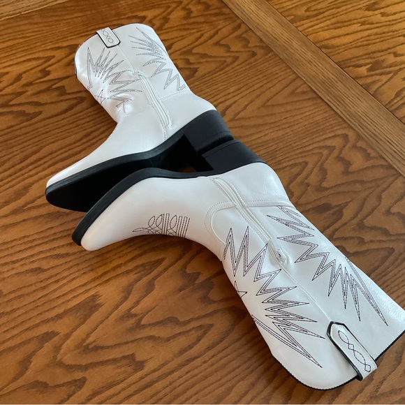 NWOT Liliana Pull-On Mid-Calf Chunky Heel Cowboy Boots, Women’s Sz 7.5 - Picture 6 of 9